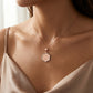 18KT Rose Gold Hexagon Textured Pendant For Women