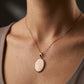 18KT Rose Gold Oval Textured Pendant For Women