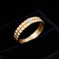 18kt Gold Ribbed Band Diamond Ring for Men