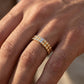 18kt Gold Ribbed Band Diamond Ring for Men