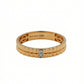 18kt Gold Ribbed Band Diamond Ring for Men