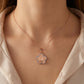 18KT Rose Gold Flower Textured Pendant For Women