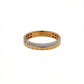 18kt Gold Brick-Set Diamond Band Ring for Women