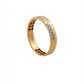 18kt Brick-Panel Diamond Band Ring for Men