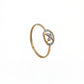 18kt Gold Open Oval Diamond Ring for Women