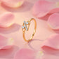 18kt Gold Open Geometric Diamond Ring for Women