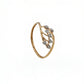 18kt Gold Open Leaf Diamond Ring for Women