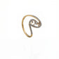 18kt Gold Swirl Orbit Diamond Party Wear Ring for Women