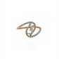 18kt Gold Swirl Orbit Diamond Party Wear Ring for Women