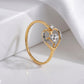 18kt Gold Open Heart Diamond Ring for Women