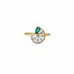 18kt Gold Diamond Crescent Party Ring for Women