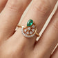 18kt Gold Diamond Crescent Party Ring for Women