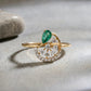 18kt Gold Diamond Crescent Party Ring for Women