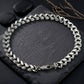 Men's Platinum Arrow Link Bracelet