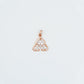 18kt Rose Gold Triple Spade Diamond Pendant for Women