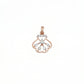 18kt Rose Gold Scallop Shell Diamond Pendant for Women