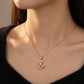 18kt Rose Gold Scallop Shell Diamond Pendant for Women