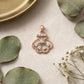 18kt Rose Gold Scallop Shell Diamond Pendant for Women