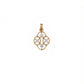 18kt Gold Lattice Oval Diamond Pendant for Women