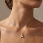 18kt Gold Abstract Daily Wear Diamond Pendant for Women