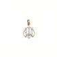 18kt Gold Open Crown Daily Wear Diamond Pendant