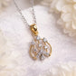 18kt Gold Open Crown Daily Wear Diamond Pendant