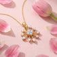18kt Gold Starburst Diamond Pendant for Women