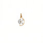 18kt Gold Half Moon Diamond Pendant for Women