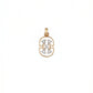 18kt Gold Oval Frame Diamond Pendant for Women