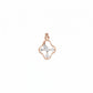 18kt Rose Gold Open Quatrefoil Diamond Pendant for Women