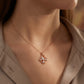 18kt Rose Gold Open Quatrefoil Diamond Pendant for Women