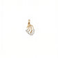 18kt Gold Feather Swirl Diamond Pendant for Women