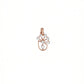 18kt Rose Gold Blooming Flower Diamond Pendant for Women