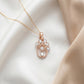 18kt Rose Gold Blooming Flower Diamond Pendant for Women