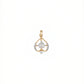 18kt Gold Open Petal Diamond Pendant for Women