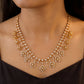 Diamond Flower Fringe Long Necklace in 18kt for Women