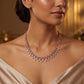 Diamond Cluster Vine Necklace in 18kt Rose Gold for Women