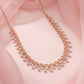 Diamond Cluster Vine Necklace in 18kt Rose Gold for Women