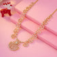Sunburst 18kt Yellow Gold Bridal Diamond Pendant Necklace
