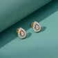 18KT Yellow Gold Teardrop Diamond Stud Earrings