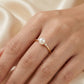 18KT Gold Pearl Diamond Ring for Women