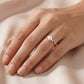 18KT Rose Gold Pearl & Diamond Chevron Ring Women
