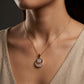 18KT Yellow Gold Circle Diamond Cluster Pendant
