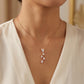 18KT Rose Gold Diamond Leaf Vine Pendant For Women