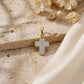 18KT Yellow Gold Full Diamond Cross Pendant