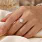 18KT Yellow Gold White Colour Stone Diamond Ring