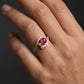 18KT Rose Gold Diamond Swirl Ring For Women