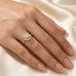 18KT Yellow Gold Diamond Floral Ring For Women