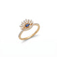 18Kt Blue Crown Diamond Ring For Women