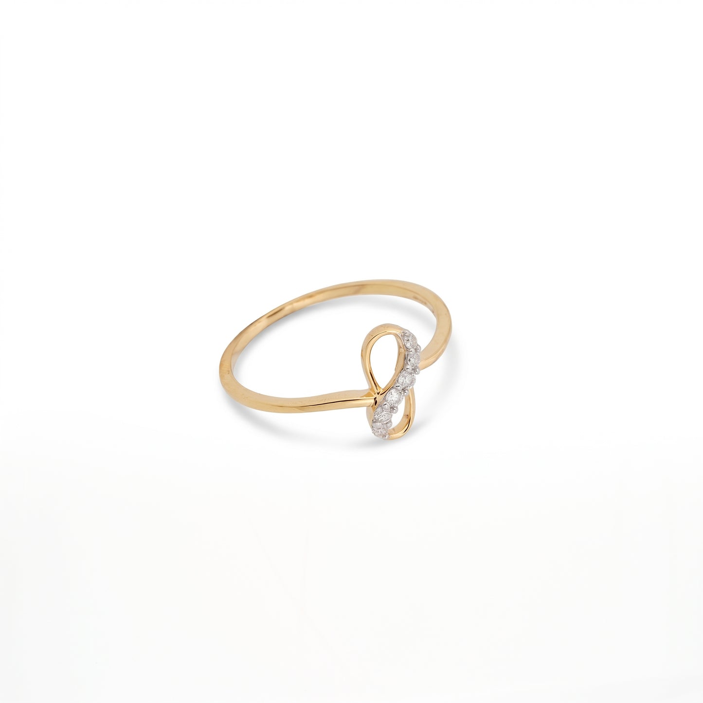 18Kt Gold Diamond Infinity Ring for Women